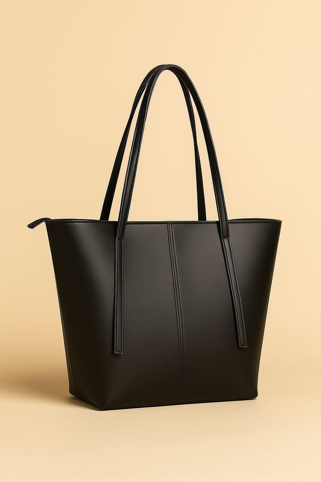 Classic Rexine Tote Bag – Women’s Stylish Top Handle Shoulder Bag