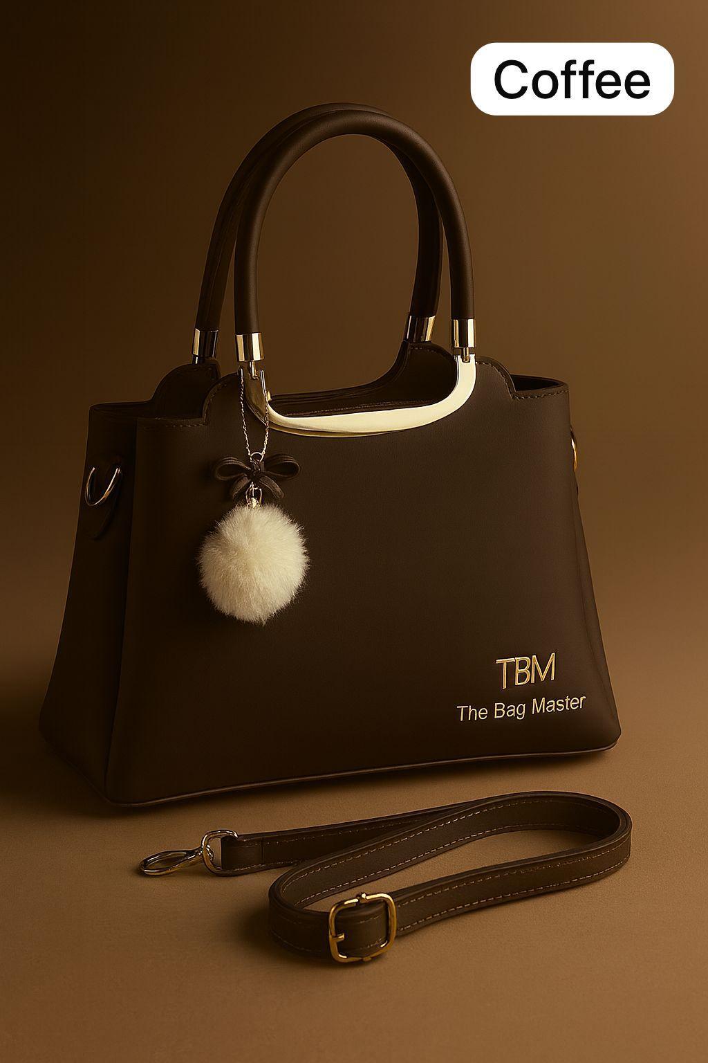Classic Rexine Top Handle Handbag – Women’s Elegant Shoulder Bag
