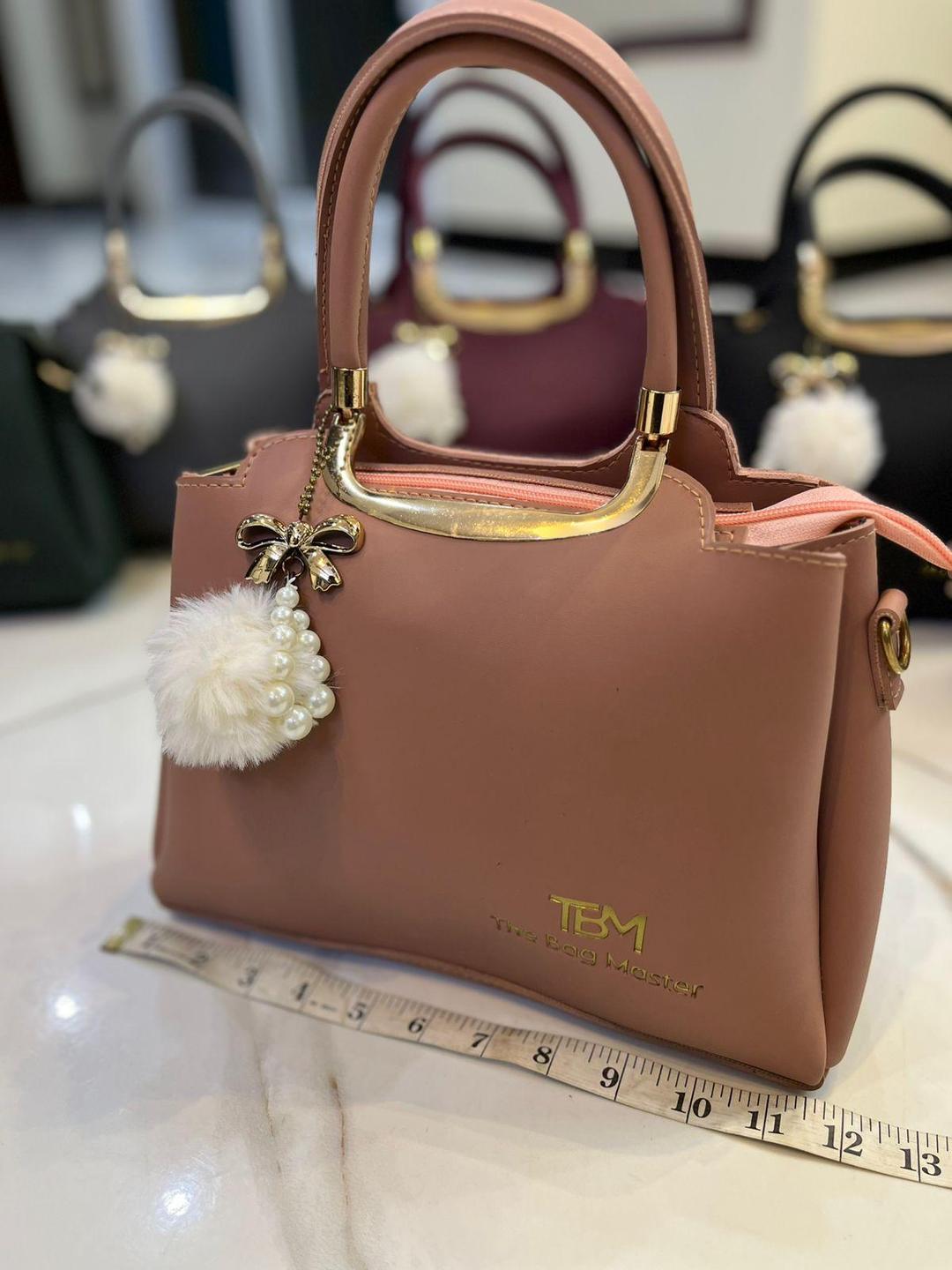 Classic Rexine Top Handle Handbag – Women’s Elegant Shoulder Bag