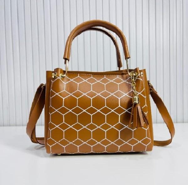 PU Leather Printed Shoulder Bag – Women’s Stylish Everyday Handbag