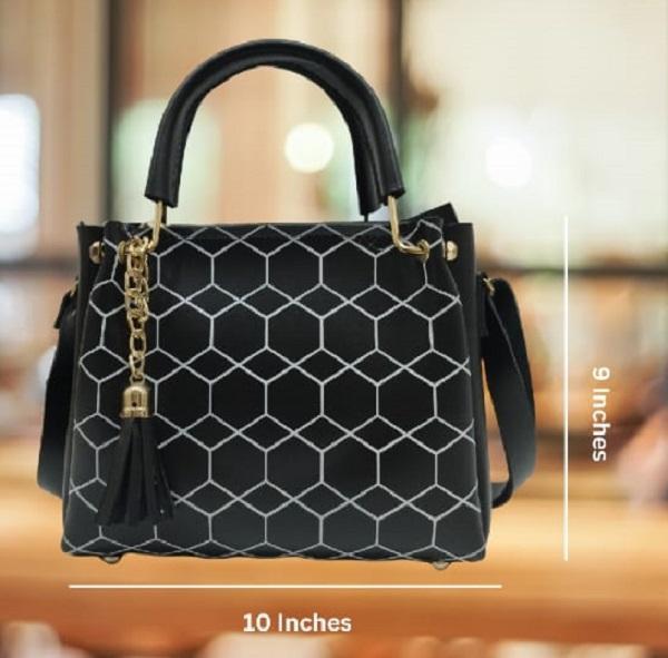 PU Leather Printed Shoulder Bag – Women’s Stylish Everyday Handbag