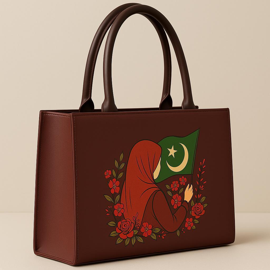 Printed Canvas Tote Bag – Girls’ Stylish Top Handle Handbag