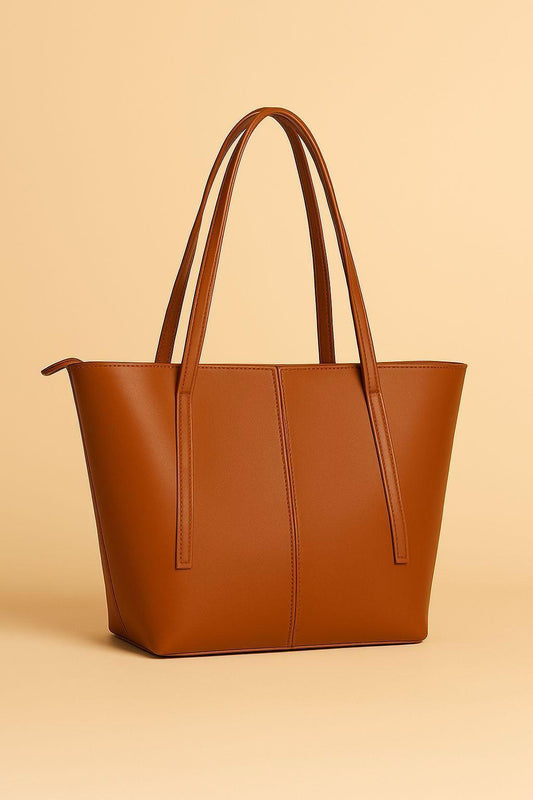 Classic Rexine Tote Bag – Women’s Stylish Top Handle Shoulder Bag