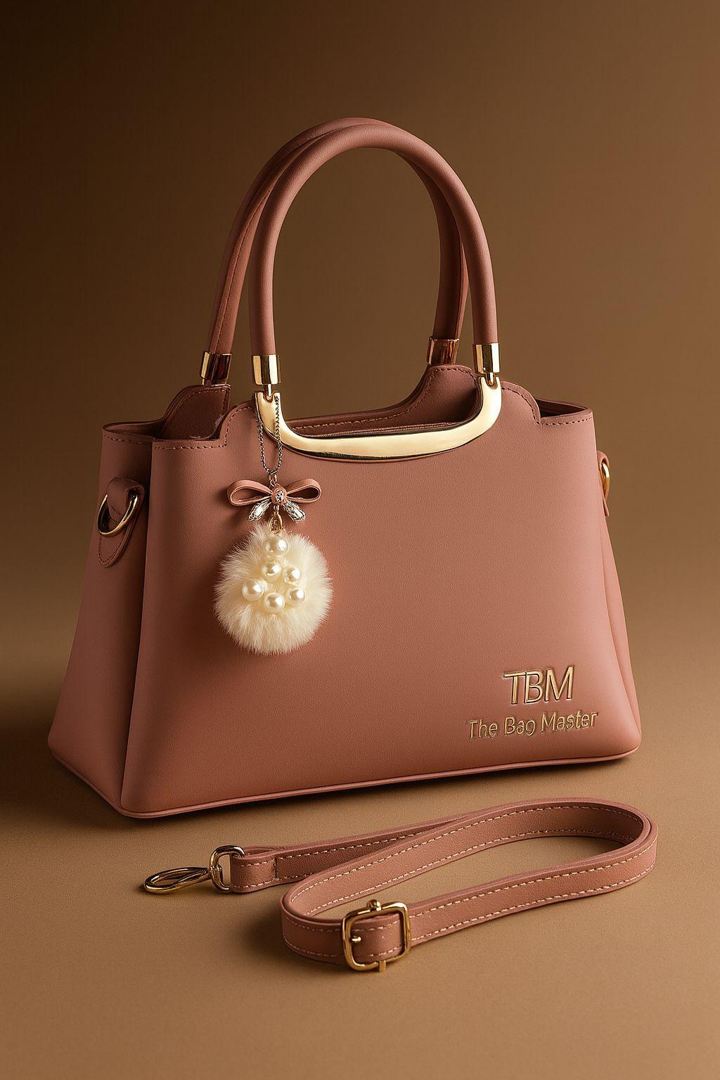 Classic Rexine Top Handle Handbag – Women’s Elegant Shoulder Bag