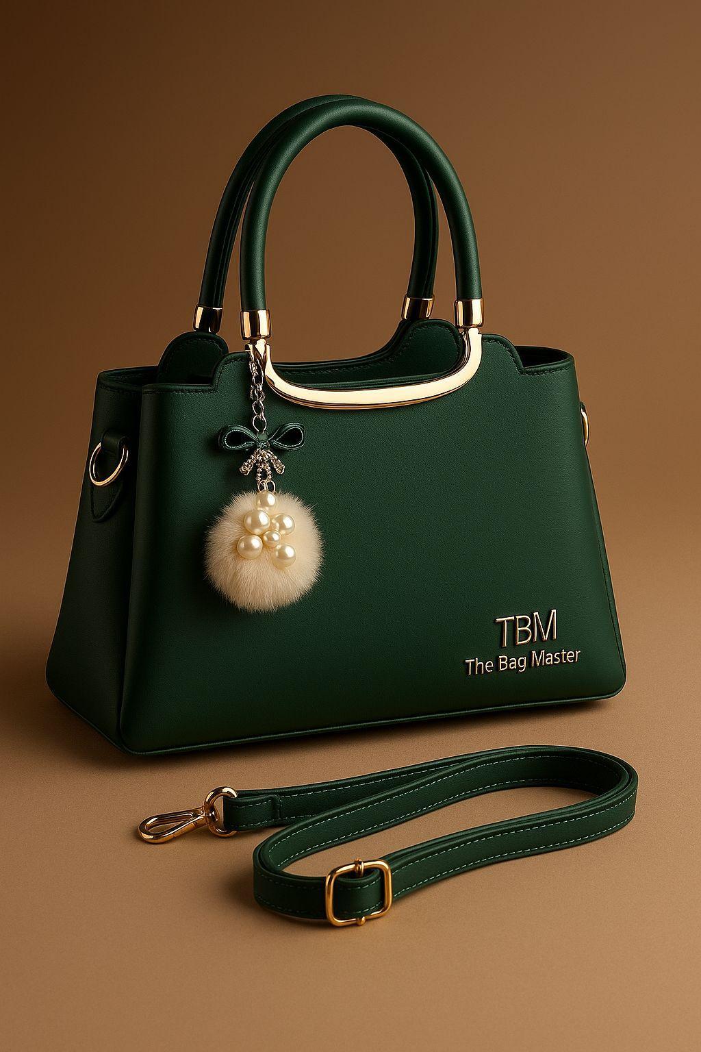Classic Rexine Top Handle Handbag – Women’s Elegant Shoulder Bag