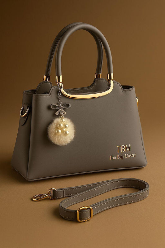 Classic Rexine Top Handle Handbag – Women’s Elegant Shoulder Bag