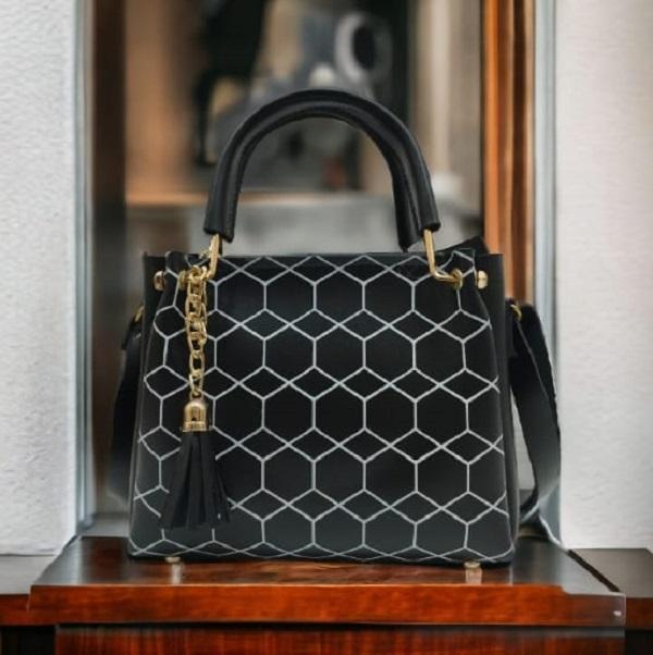 PU Leather Printed Shoulder Bag – Women’s Stylish Everyday Handbag