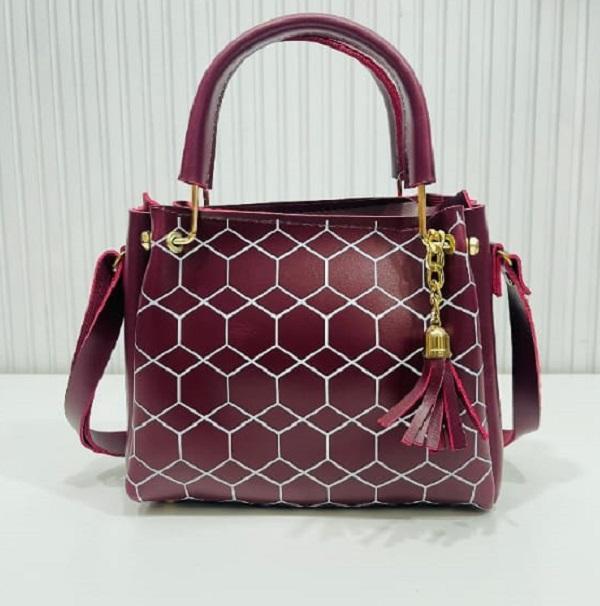 PU Leather Printed Shoulder Bag – Women’s Stylish Everyday Handbag
