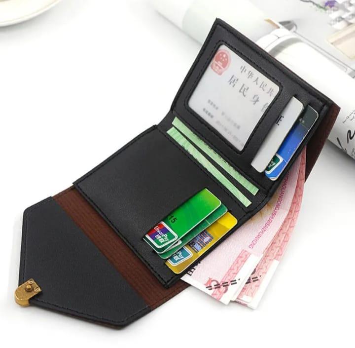 Women’s Printed Leather Wallet Set – 3 Pcs Casual Wallets in Brown, Grey, Black & White