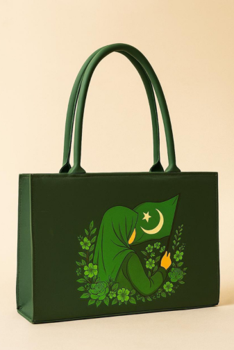Printed Canvas Tote Bag – Girls’ Stylish Top Handle Handbag