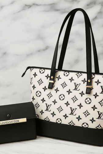 Printed Rexine Tote Bag Set – Women’s Stylish Top Handle Handbags